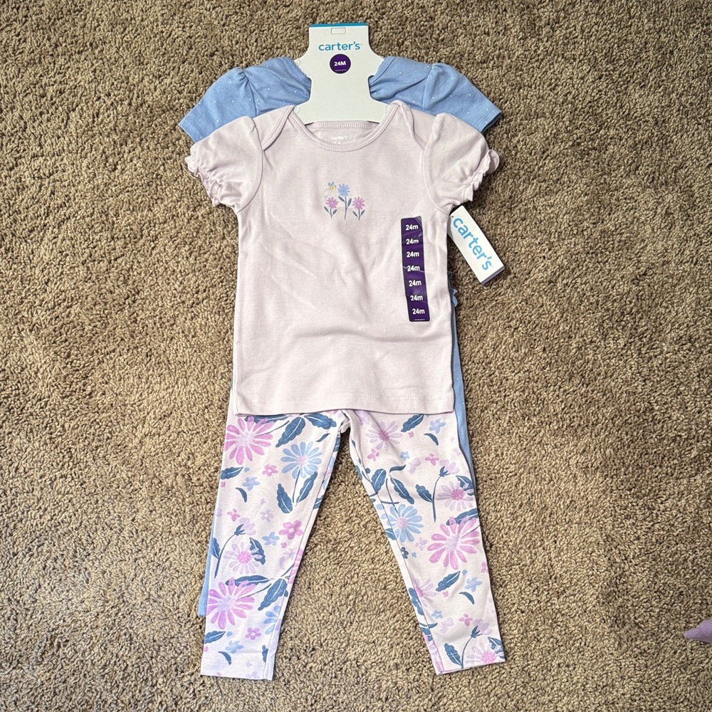 Carter's Baby Girl Set - Light Pink and Blue
